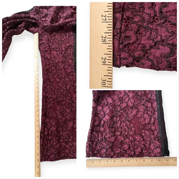 Alexis Philippe Lace Cold Shoulder Jumpsuit,  burgundy/ black,‎ Size S - Picture 16 of 16